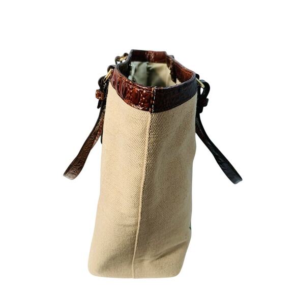 NWT Brahmin Brooke Pecan Pipa Greeting Massachusetts Large Tote Woody New w/ Tag - Picture 12 of 16